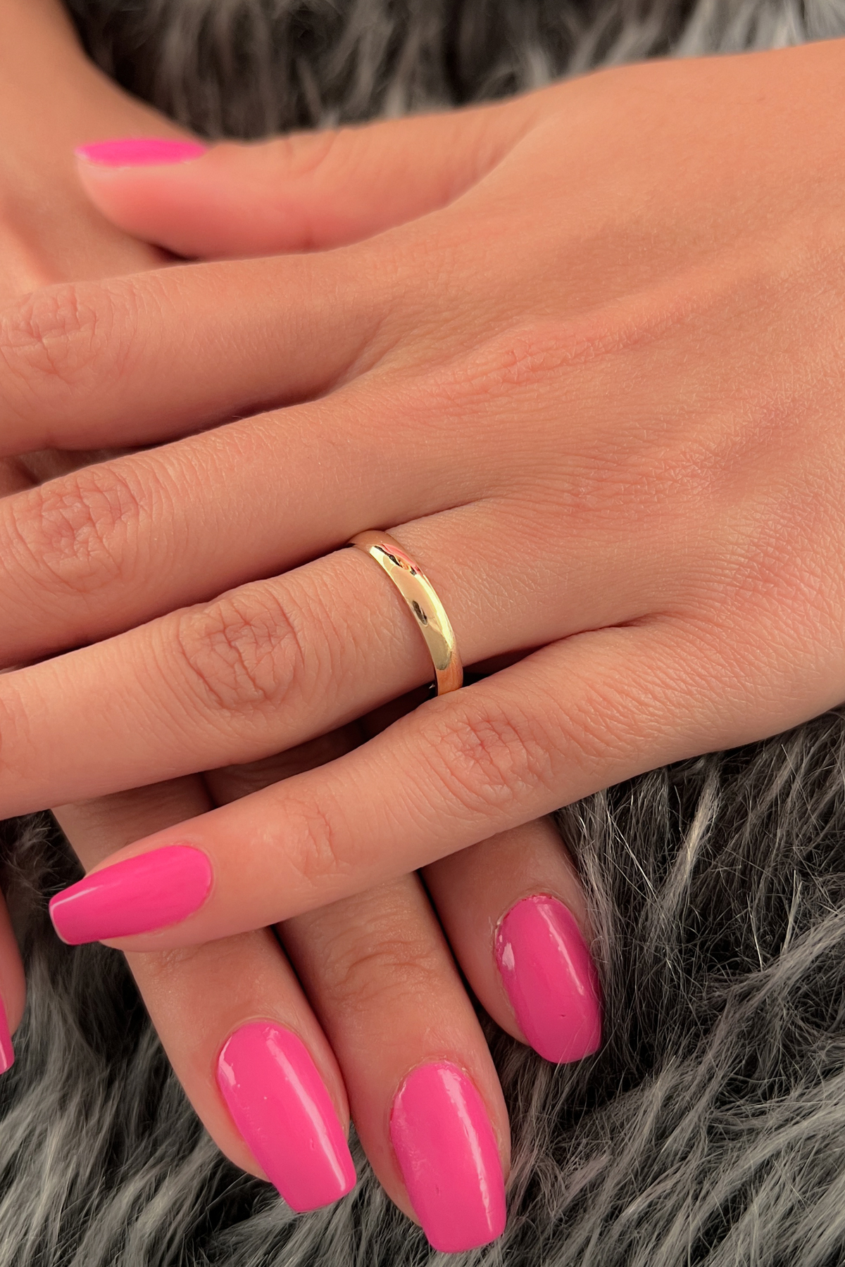 14 Ayar Altın 3 mm Bombeli Kadın Klasik Alyans - Fiyonk Kuyumculuk