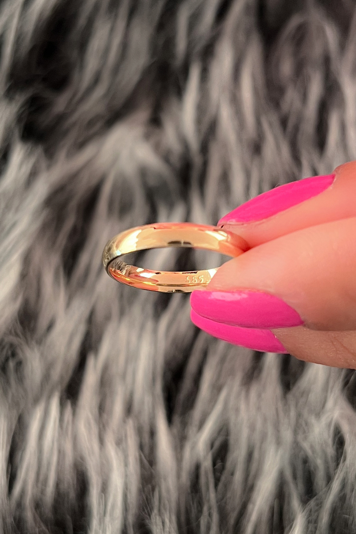 14 Ayar Altın 3 mm Bombeli Kadın Klasik Alyans - Fiyonk Kuyumculuk (1)