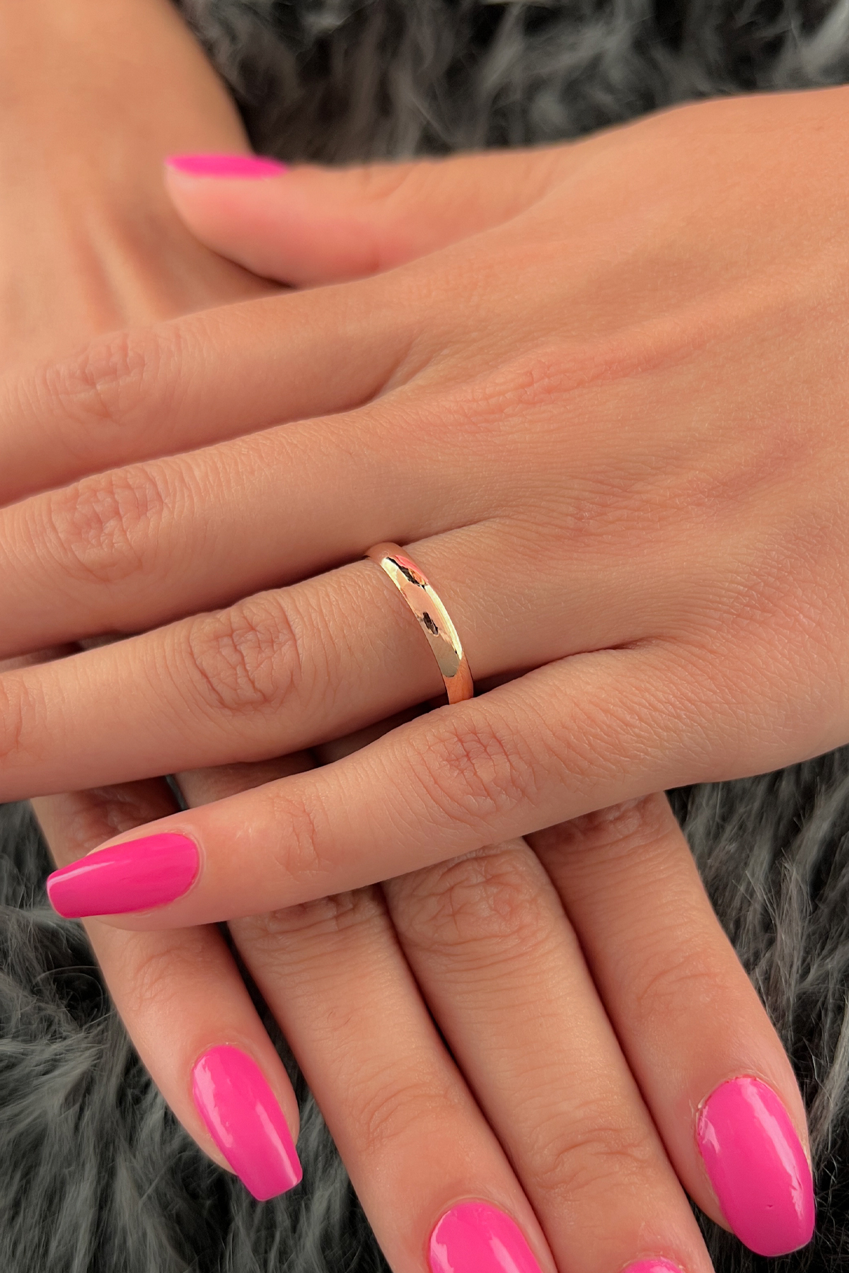 14 Ayar Altın 3 mm Bombeli Kadın Klasik Alyans - Fiyonk Kuyumculuk (1)