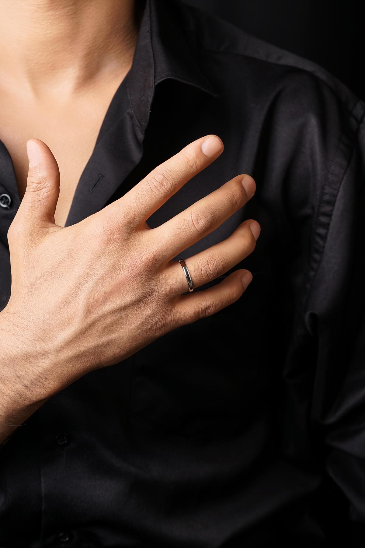 14 Ayar Altın 3,10 mm Erkek Köşeli Alyans - Fiyonk Kuyumculuk