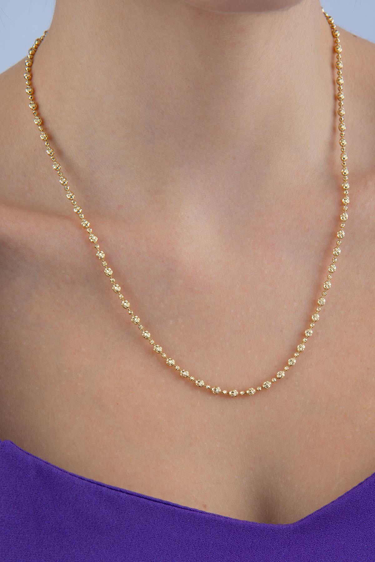 14 Ayar Altın Abelia Luxury Kolye - Fiyonk Kuyumculuk