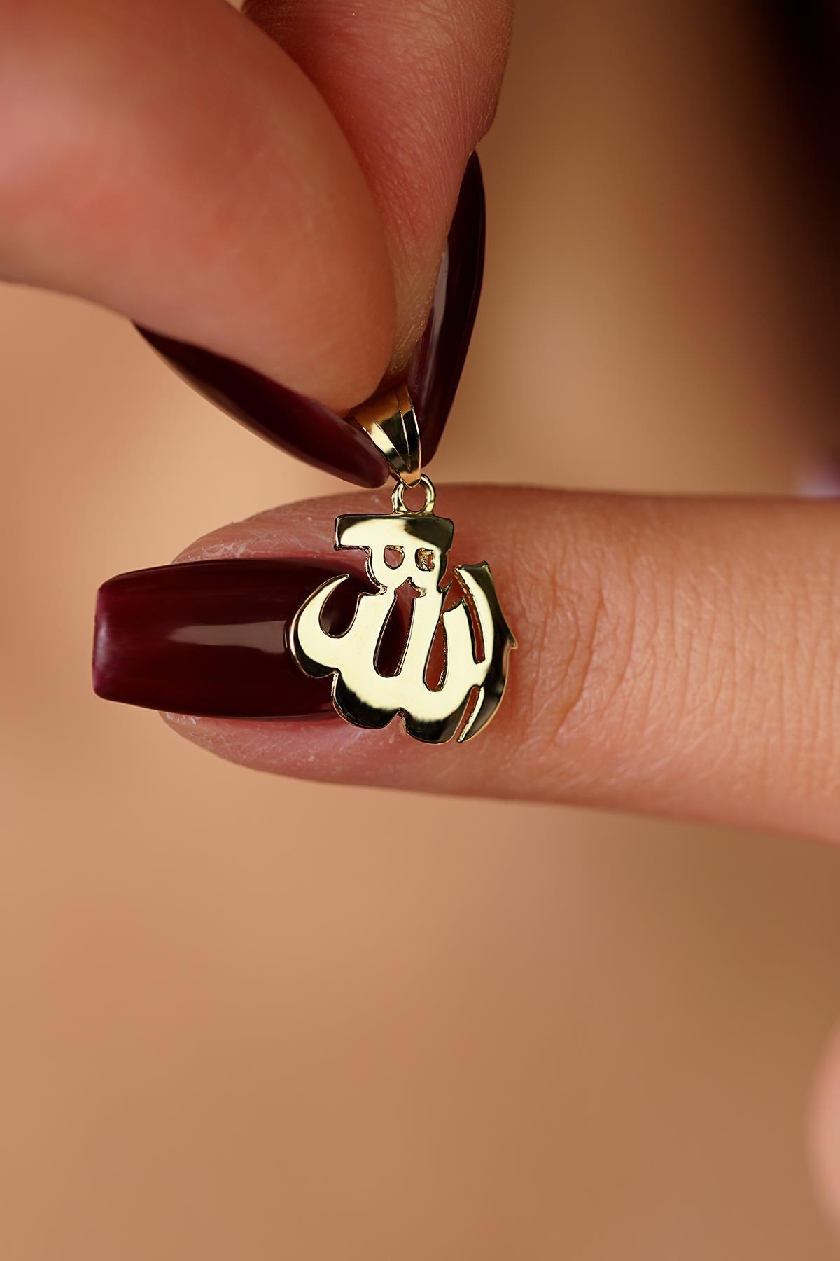 14 Ayar Altın Allah Kolye Ucu - Fiyonk Kuyumculuk (1)