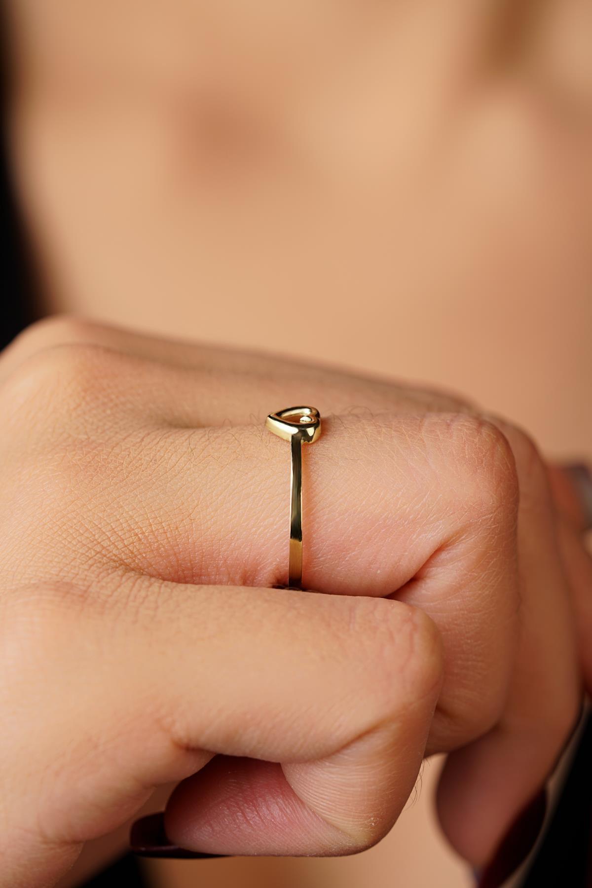 14 Ayar Altın Aşk Yüzük - Fiyonk Kuyumculuk (1)