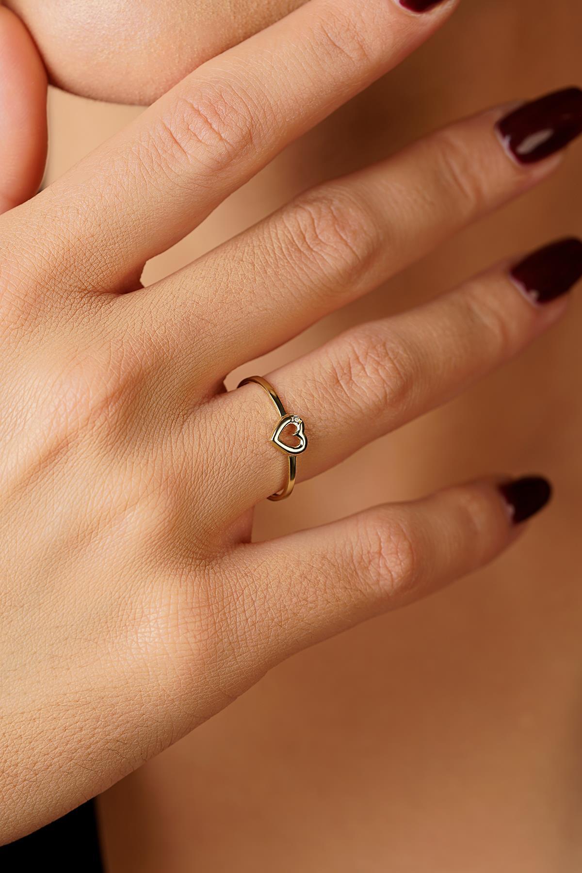 14 Ayar Altın Aşkın Işıltısı Yüzük - Fiyonk Kuyumculuk (1)