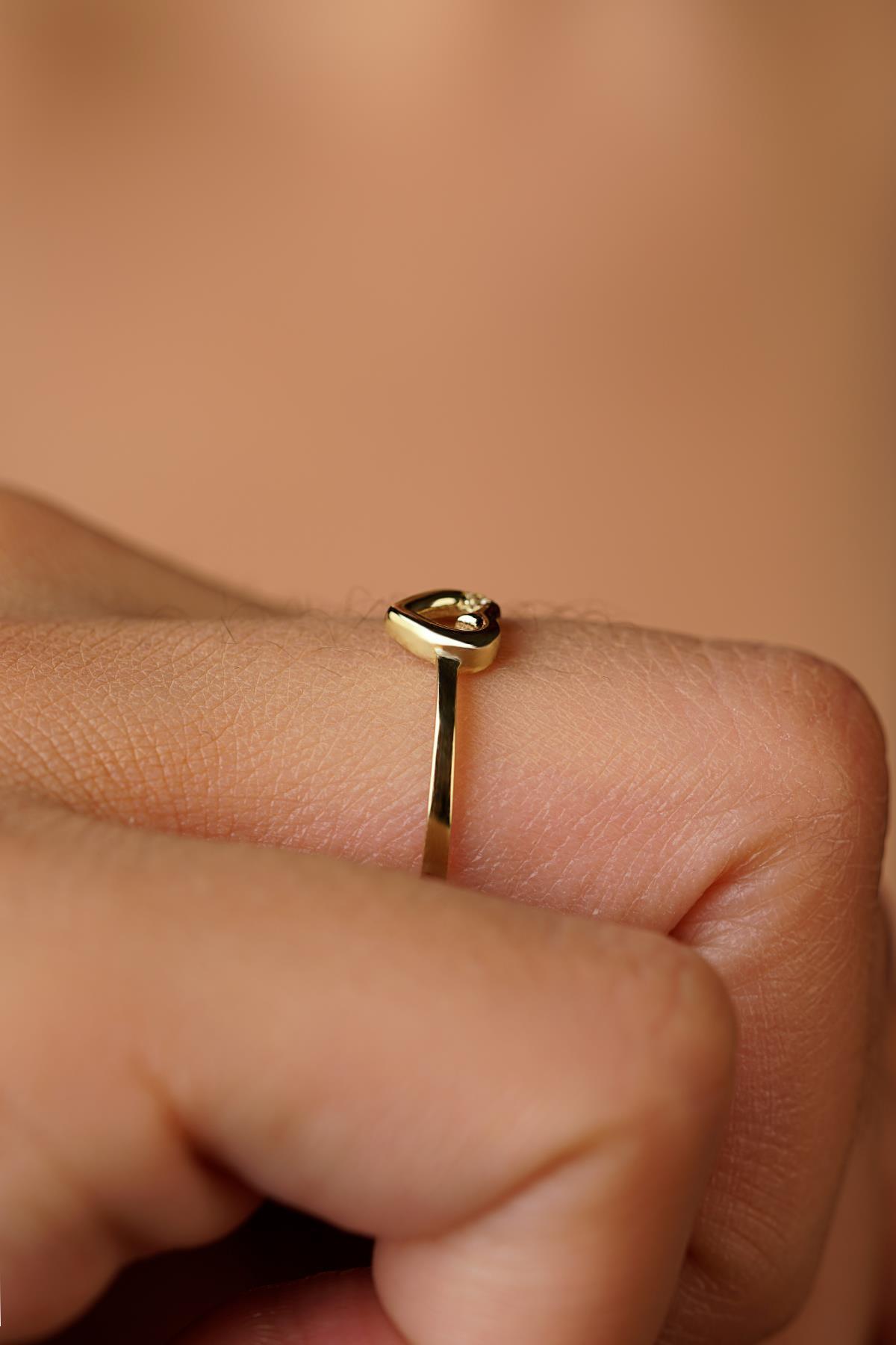 14 Ayar Altın Aşkın Işıltısı Yüzük - Fiyonk Kuyumculuk (1)