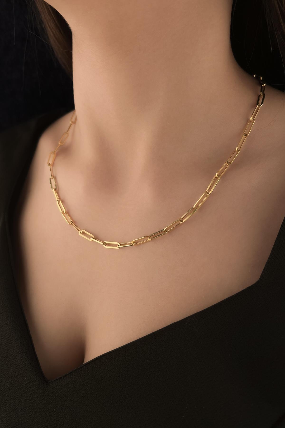 14 Ayar Altın Ataç Zincir 4.20 mm - Fiyonk Kuyumculuk