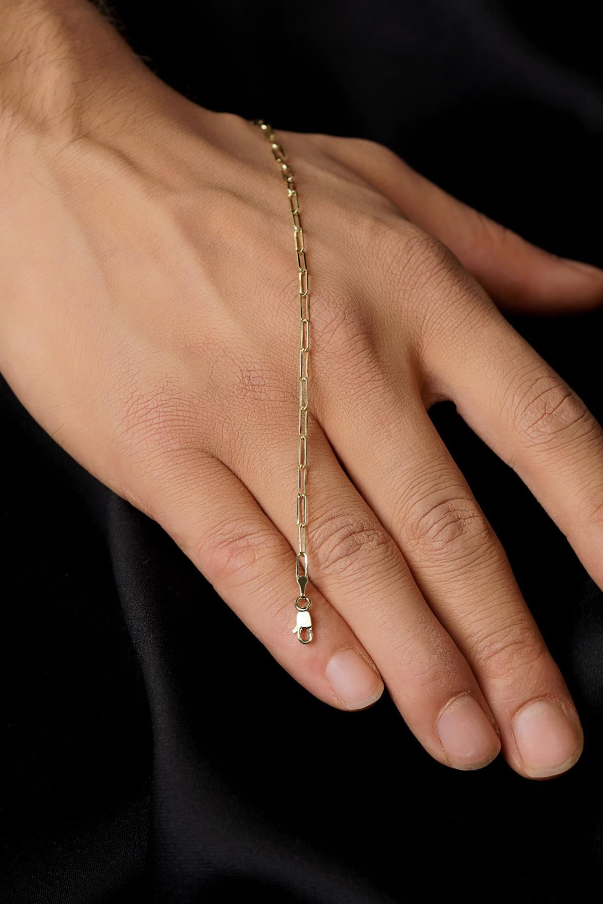 14 Ayar Altın Ataç Zincir Erkek Bileklik 2.30 mm - Fiyonk Kuyumculuk (1)