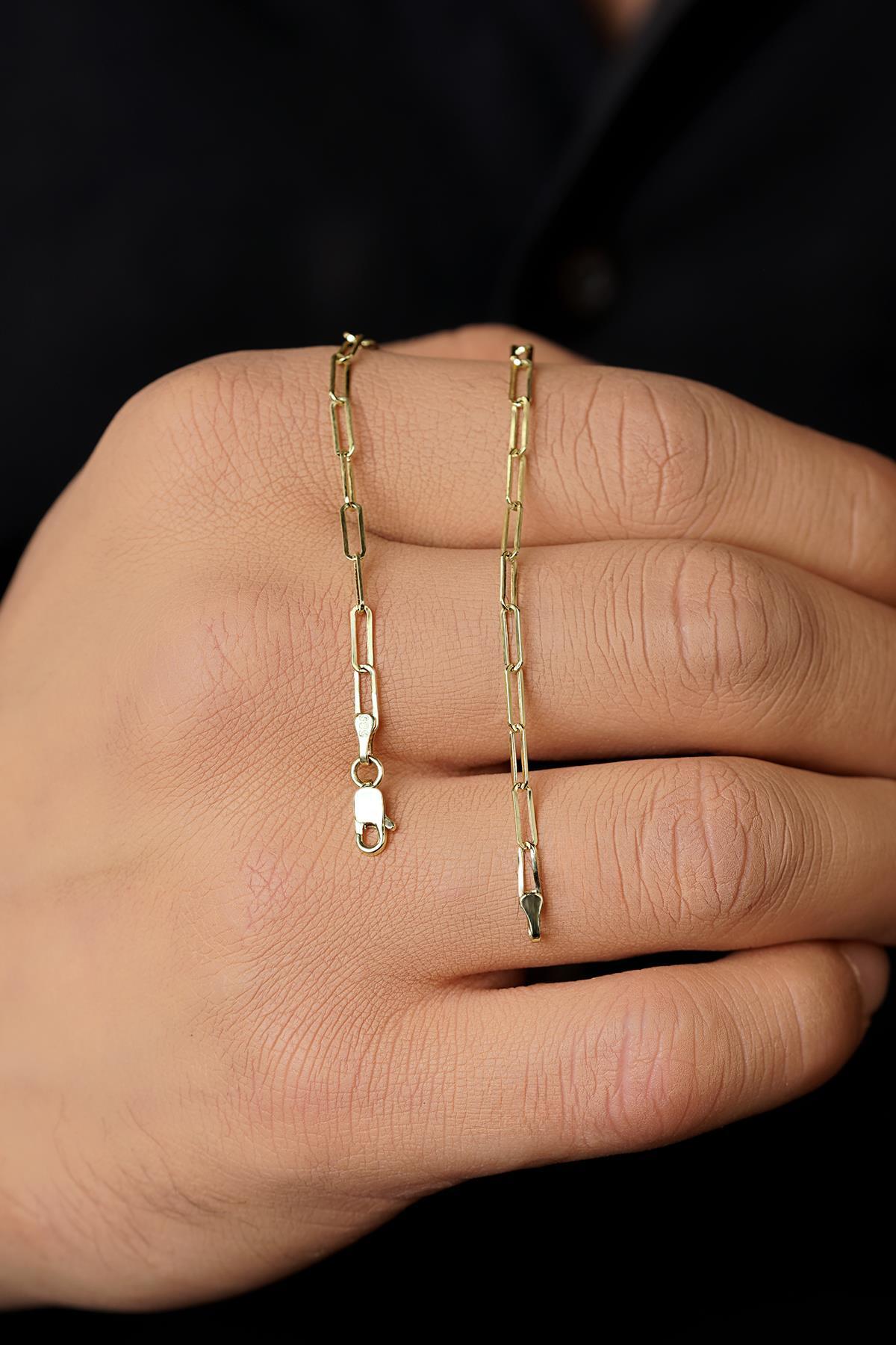 14 Ayar Altın Ataç Zincir Erkek Bileklik 2.30 mm - Fiyonk Kuyumculuk (1)