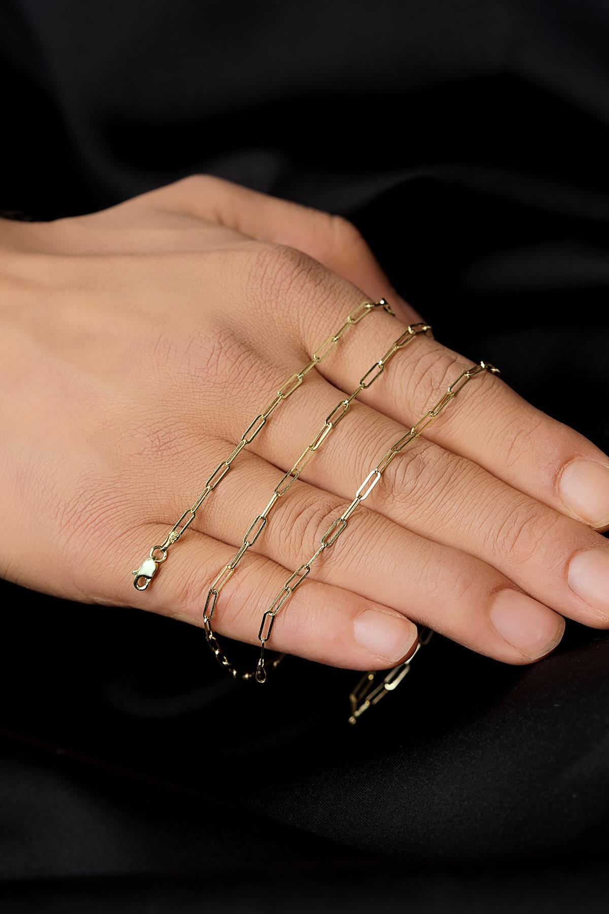 14 Ayar Altın Ataç Zincir Erkek Kolye 2.30 mm - Fiyonk Kuyumculuk (1)