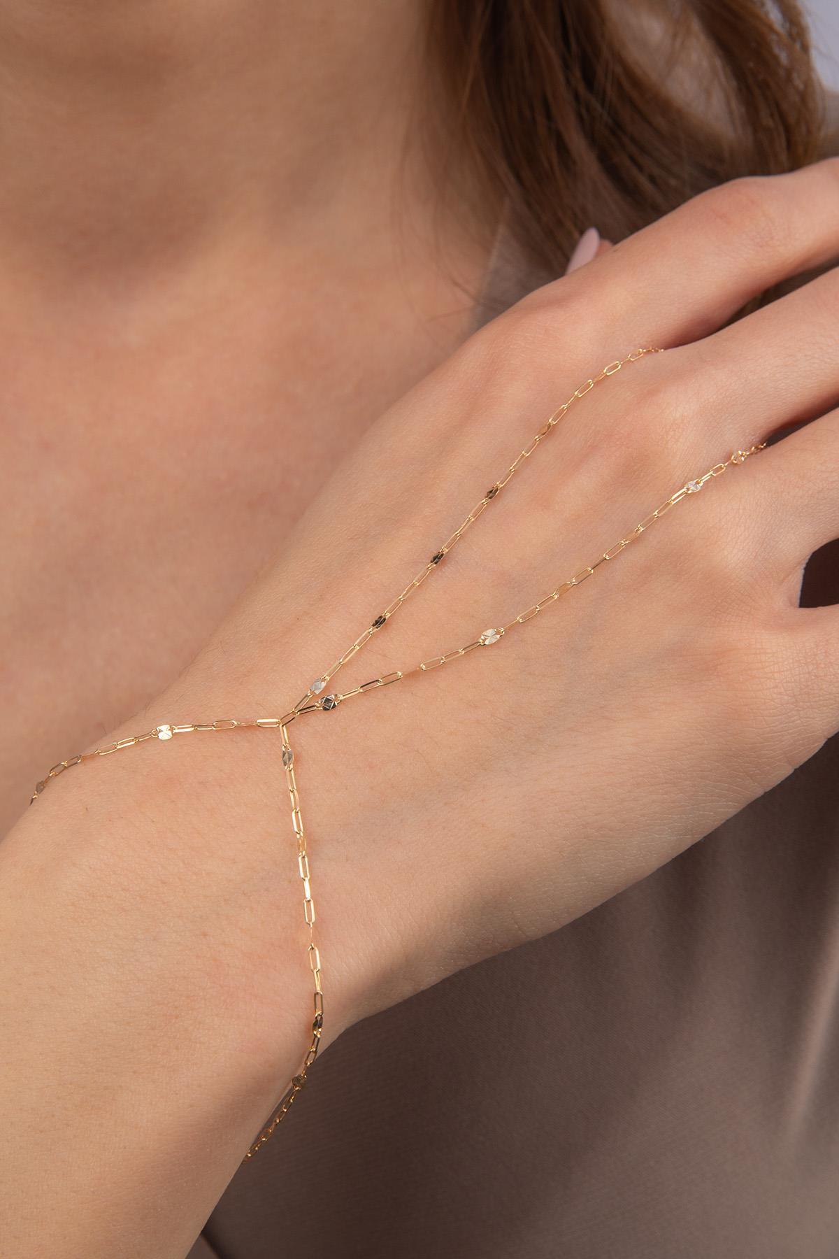 14 Ayar Altın Aynalı Ataç Şahmeran - Fiyonk Kuyumculuk (1)