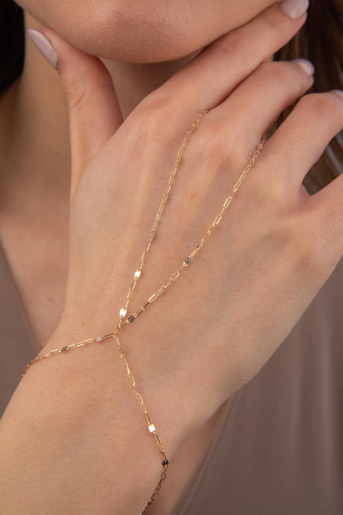 14 Ayar Altın Aynalı Ataç Şahmeran - Fiyonk Kuyumculuk (1)