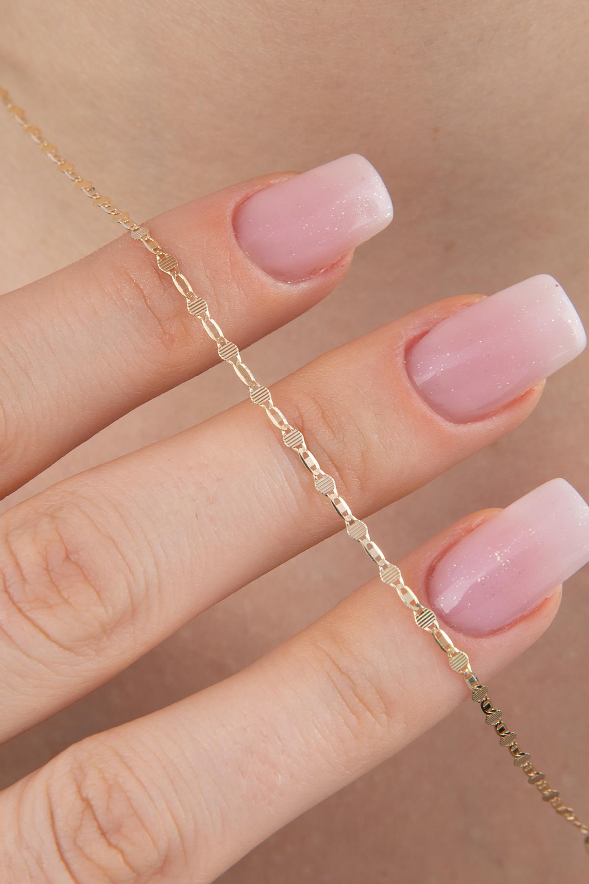 14 Ayar Altın Aynalı Valentino Zincir Kalp Kolye - Fiyonk Kuyumculuk (1)