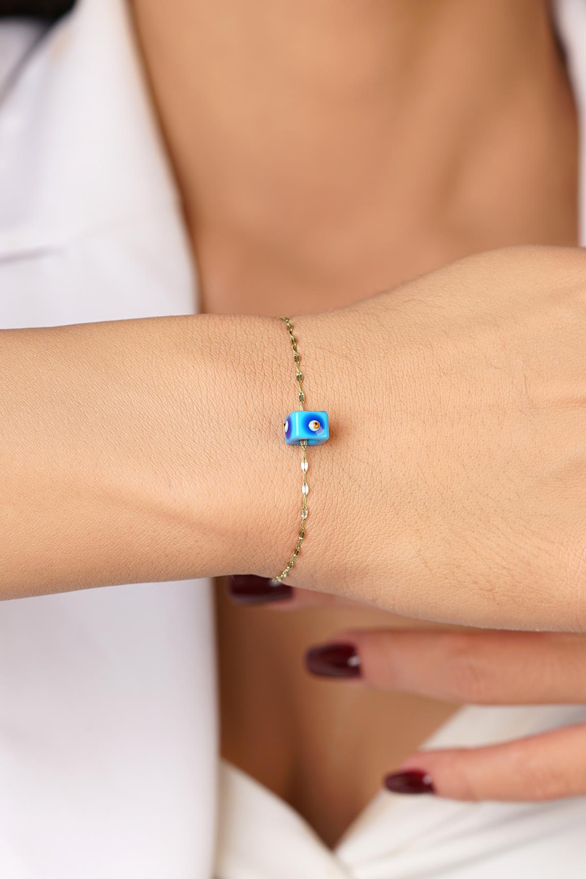 14 Ayar Altın Aynalı Zincir Bileklik - Fiyonk Kuyumculuk (1)