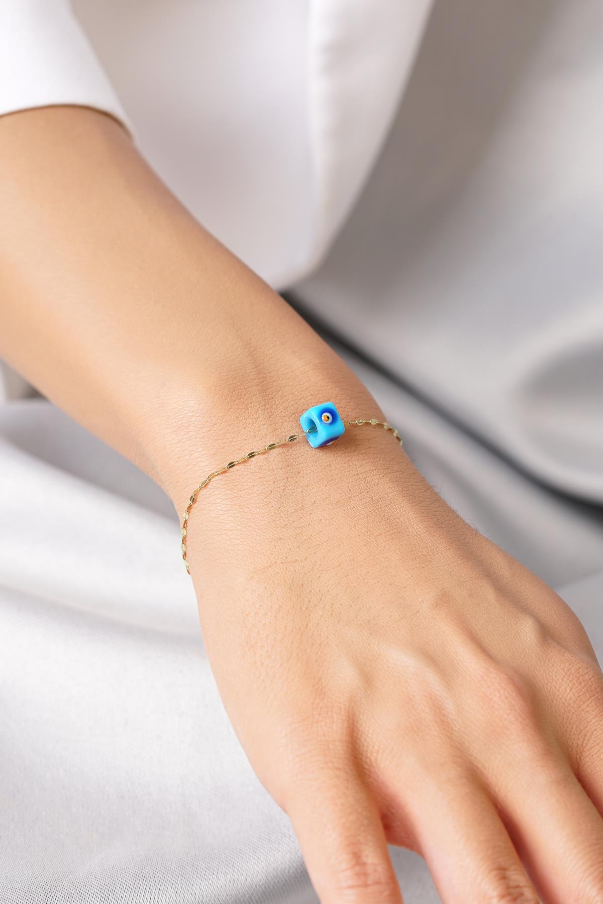 14 Ayar Altın Aynalı Zincir Bileklik - Fiyonk Kuyumculuk (1)