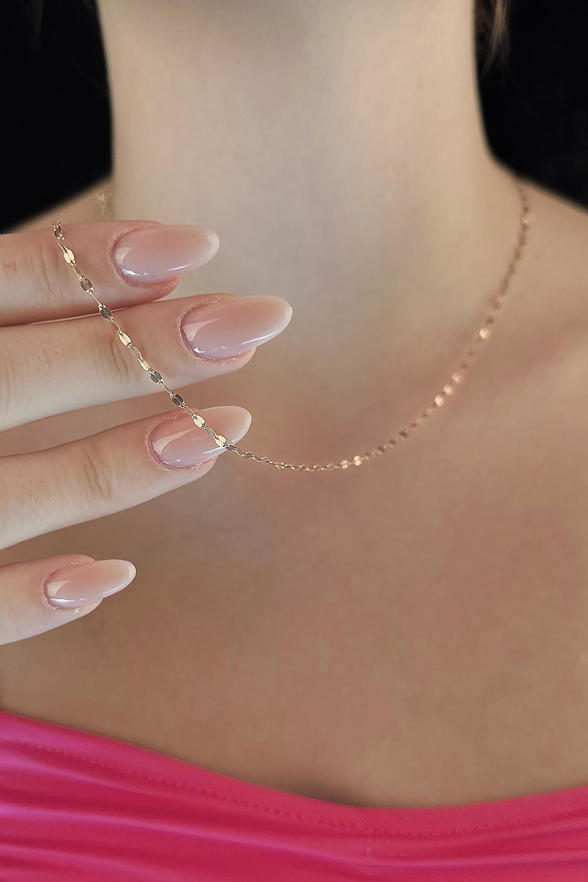 14 Ayar Altın Aynalı Zincir Kolye Orta 1.75 mm - Fiyonk Kuyumculuk (1)