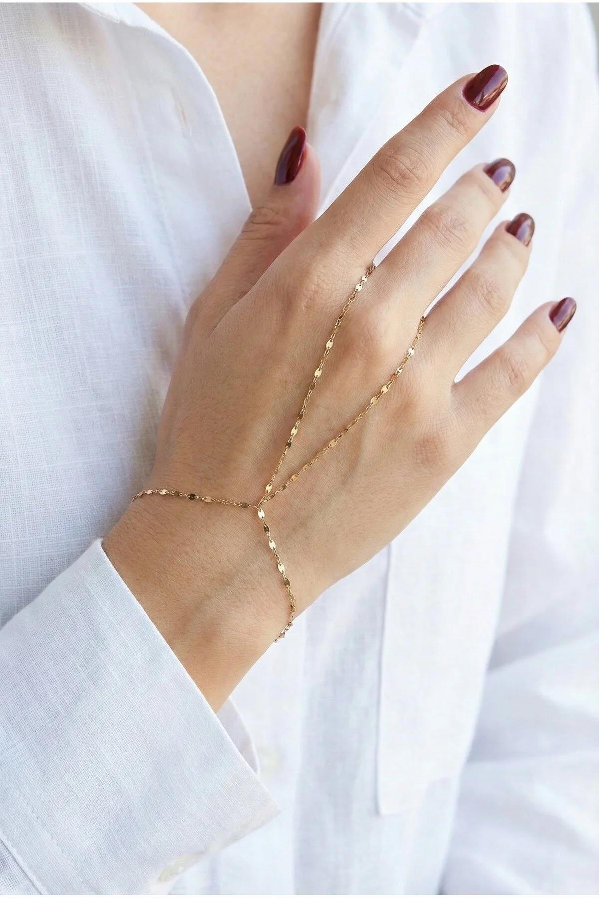 14 Ayar Altın Aynalı Zincir Şahmeran - Fiyonk Kuyumculuk