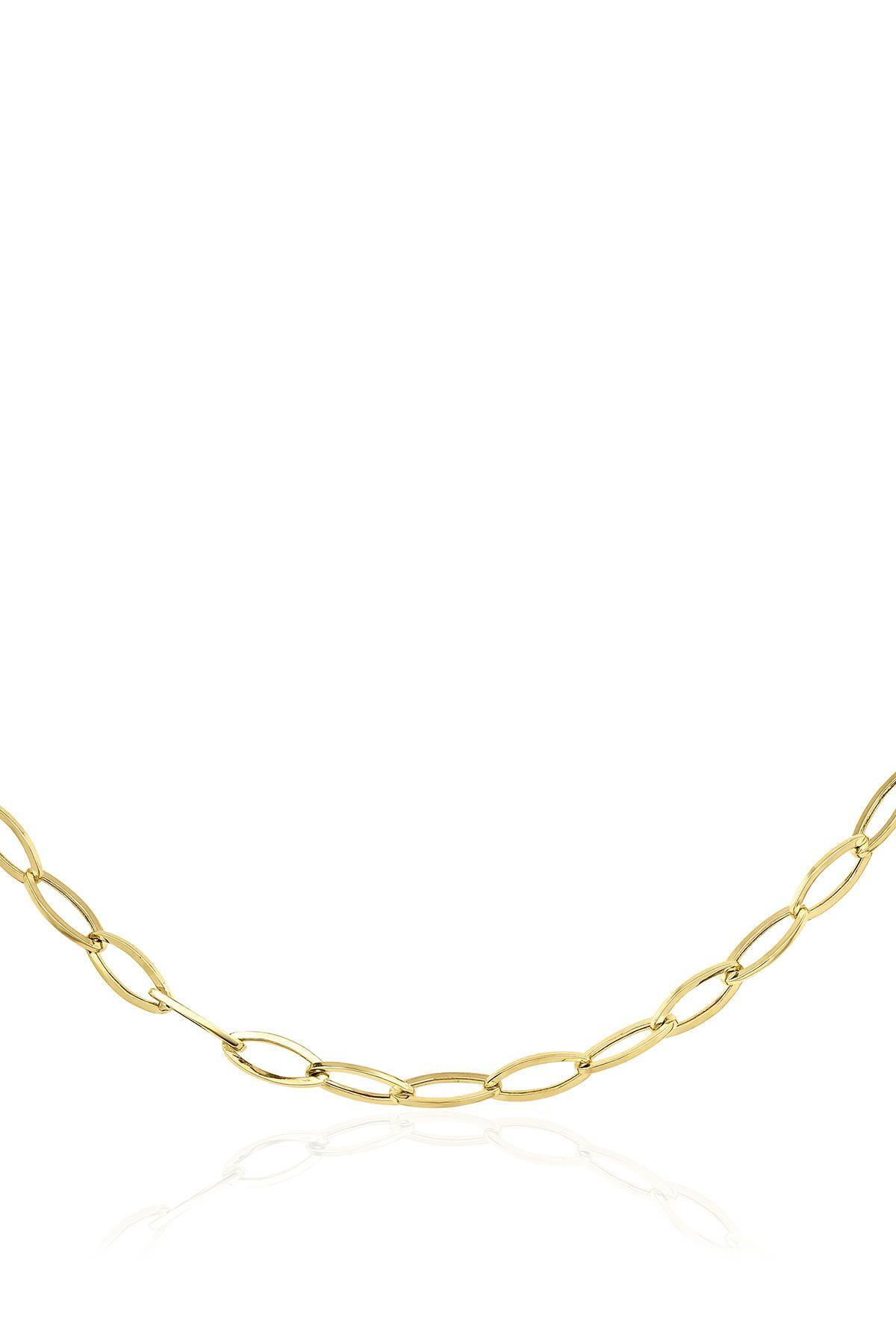 14 Ayar Altın Badem Ataç Kolye 4.35 mm - Fiyonk Kuyumculuk (1)