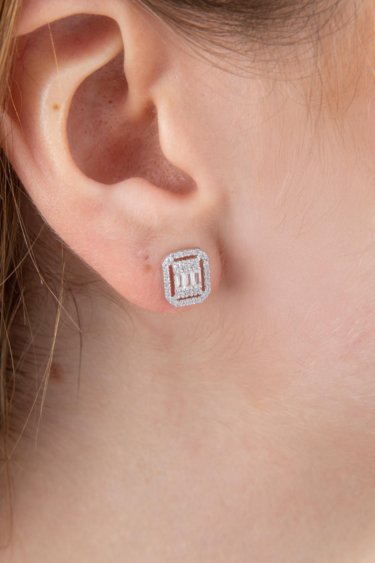 14 Ayar Altın Baget Küpe - Fiyonk Kuyumculuk (1)