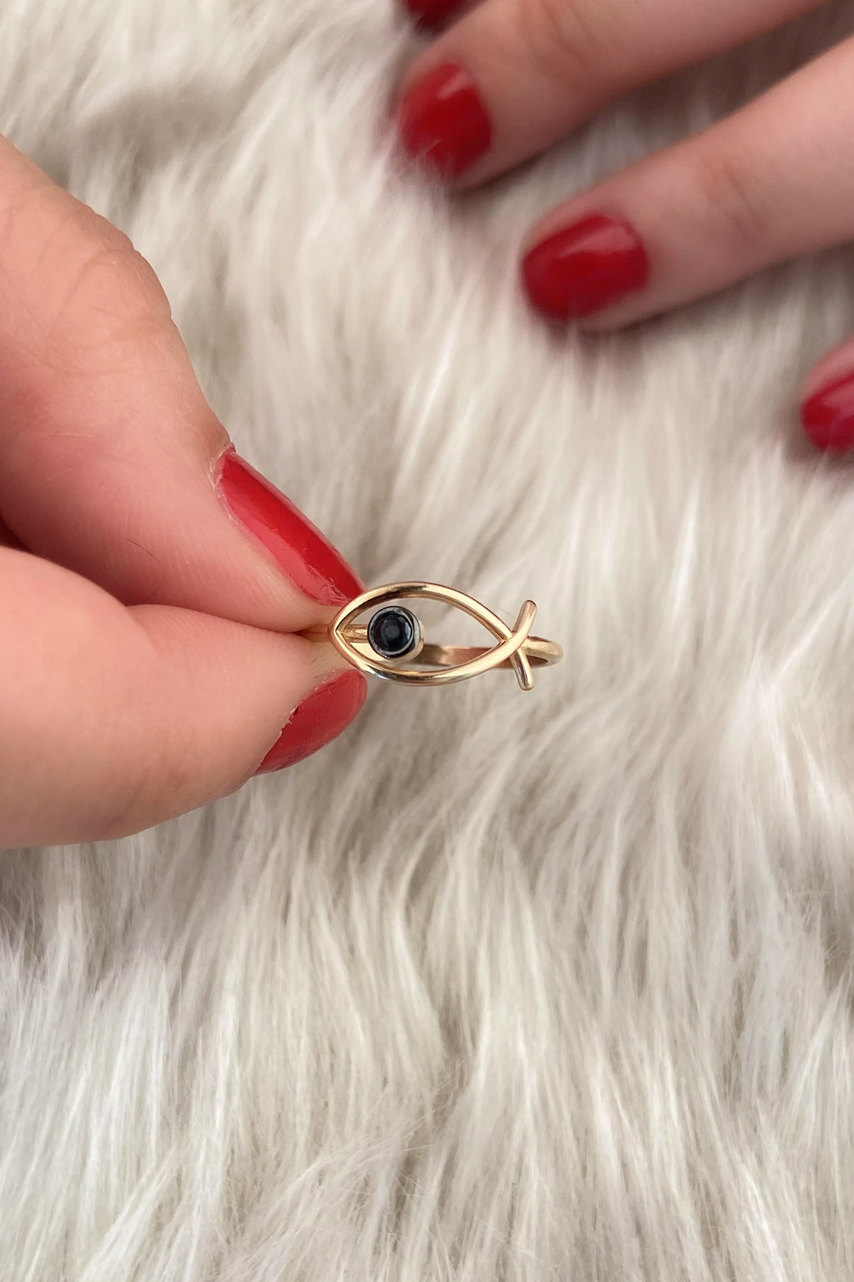 14 Ayar Altın Balık Yüzük 1 - Fiyonk Kuyumculuk