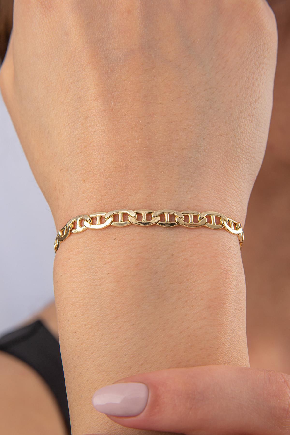 14 Ayar Altın Barlı Valentino Zincir Set - Fiyonk Kuyumculuk (1)