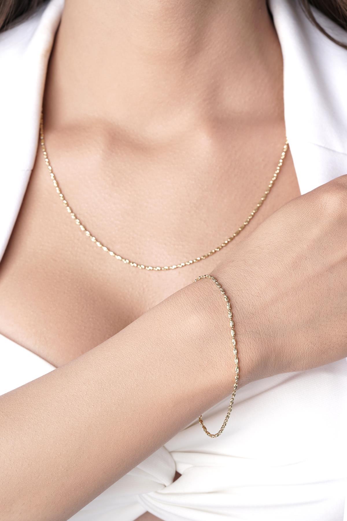 14 Ayar Altın Belinda Set - Fiyonk Kuyumculuk