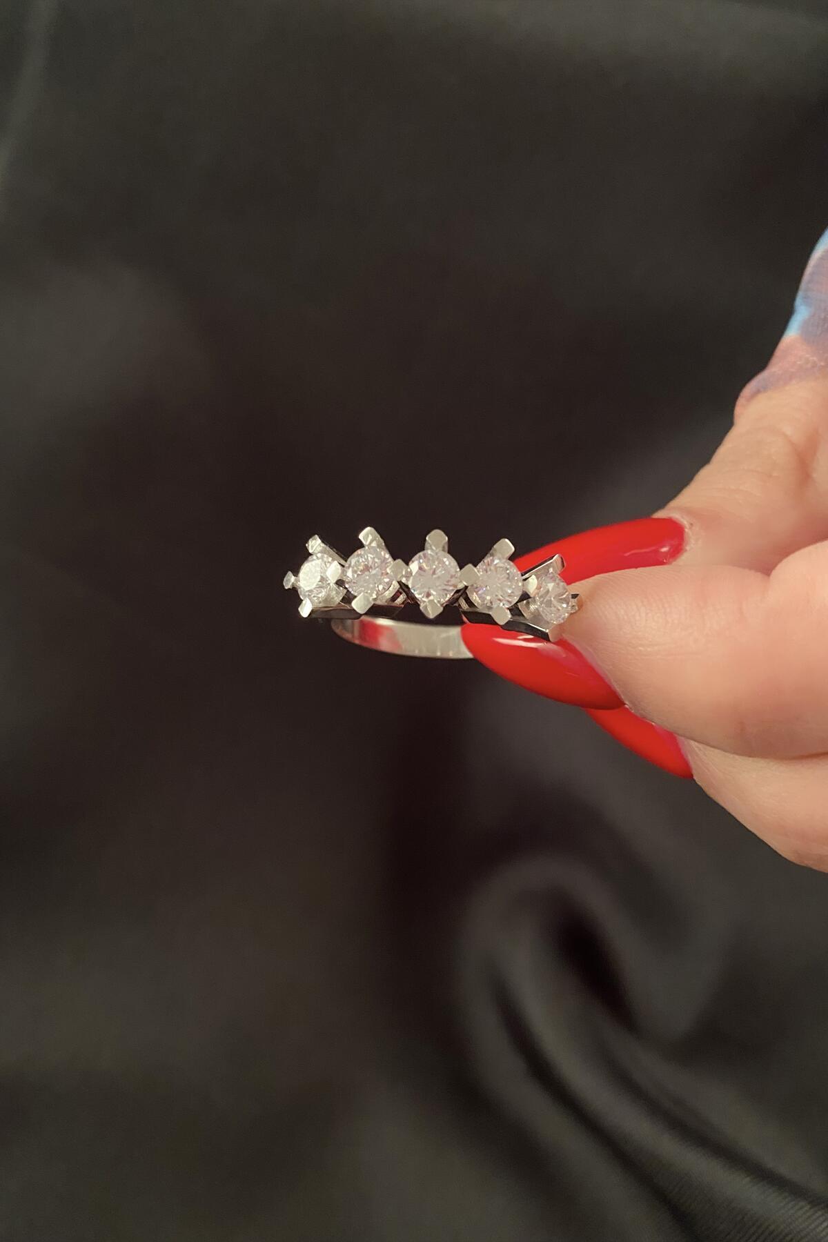 14 Ayar Altın Beştaş Yüzük 10 - Fiyonk Kuyumculuk (1)