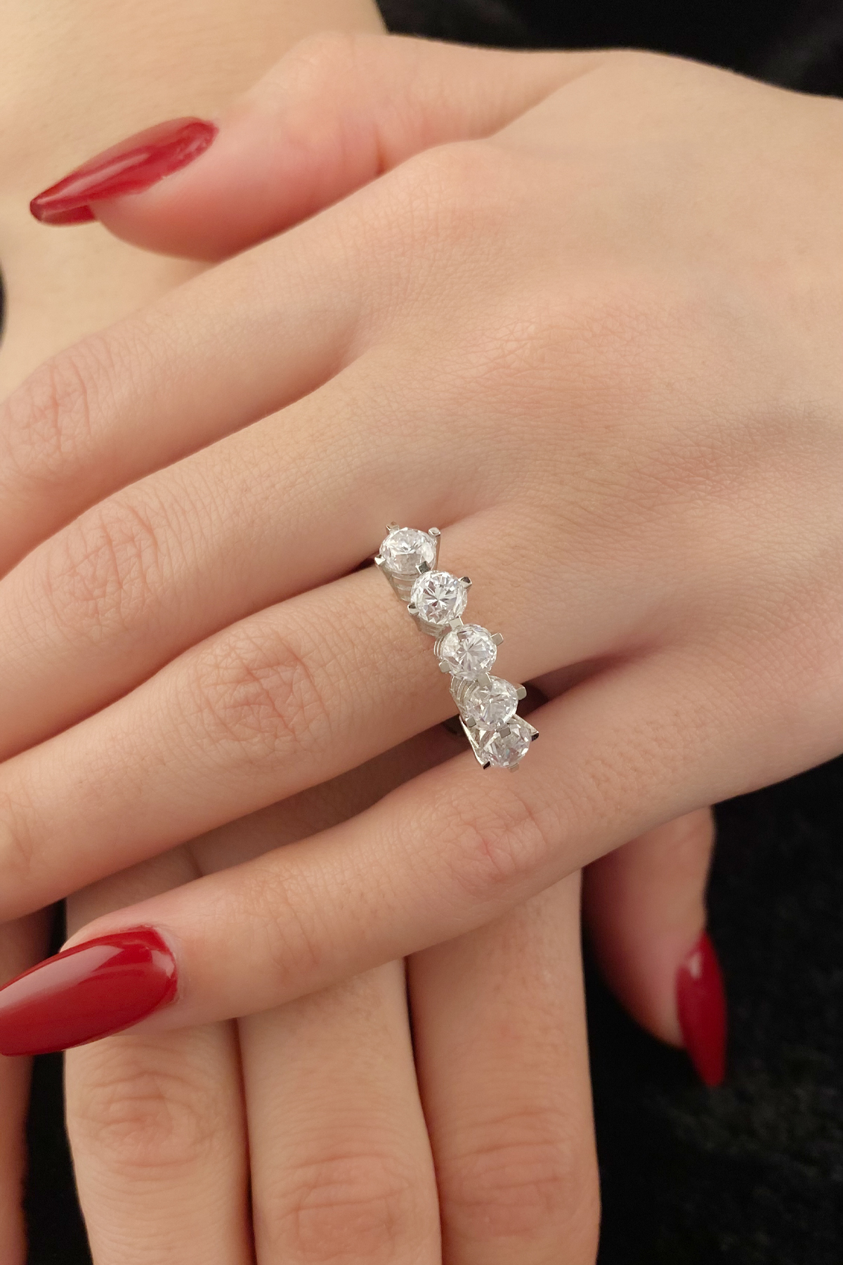 14 Ayar Altın Beştaş Yüzük 3 - Fiyonk Kuyumculuk