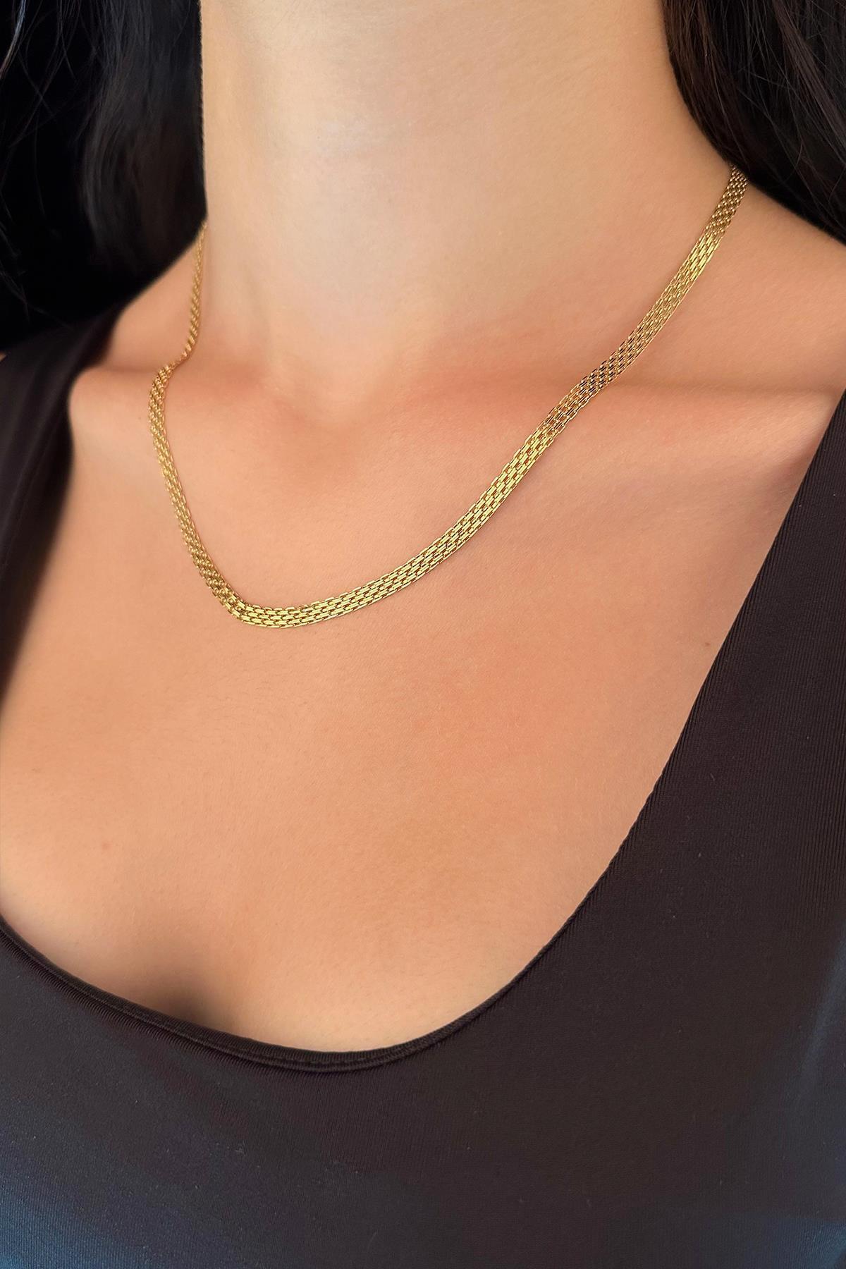 14 Ayar Altın Bismark Zincir 4.40 mm - Fiyonk Kuyumculuk (1)