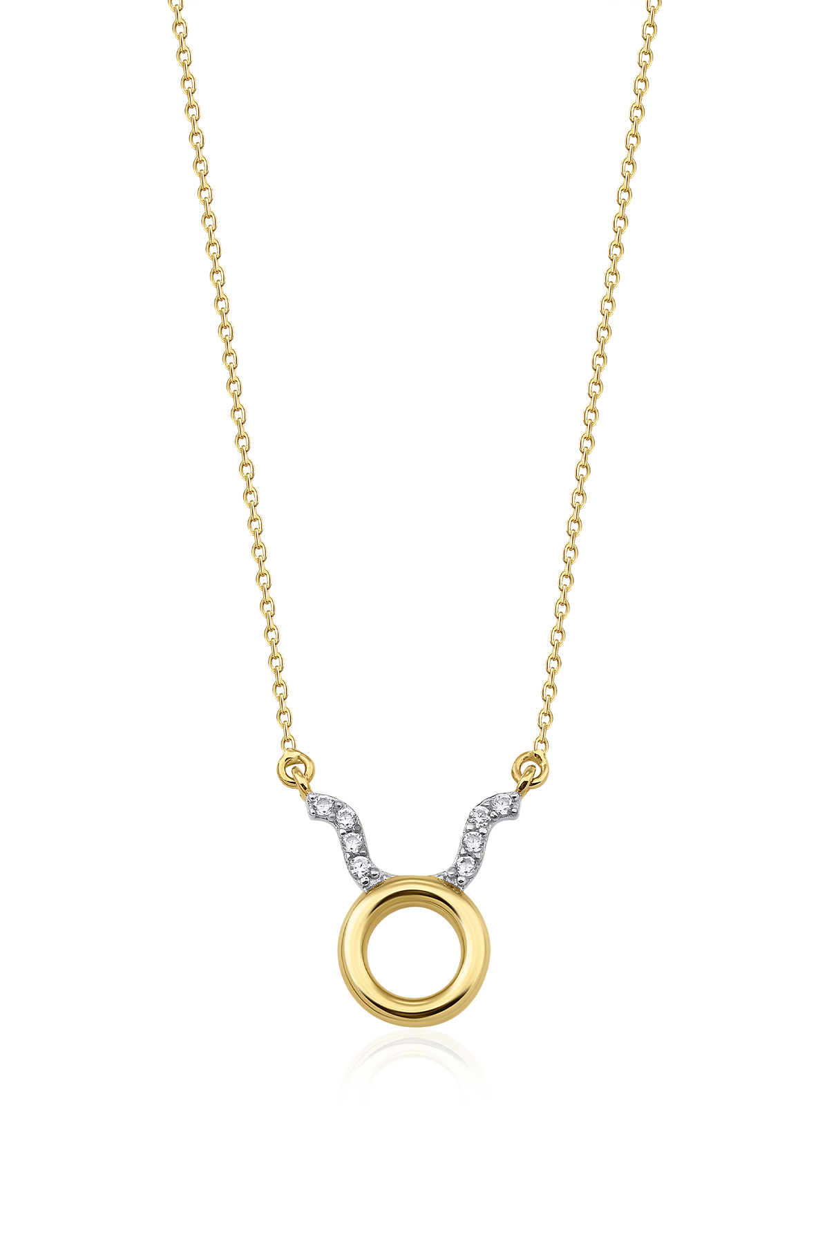 14 Ayar Altın Boğa Burcu Kolye - Fiyonk Kuyumculuk