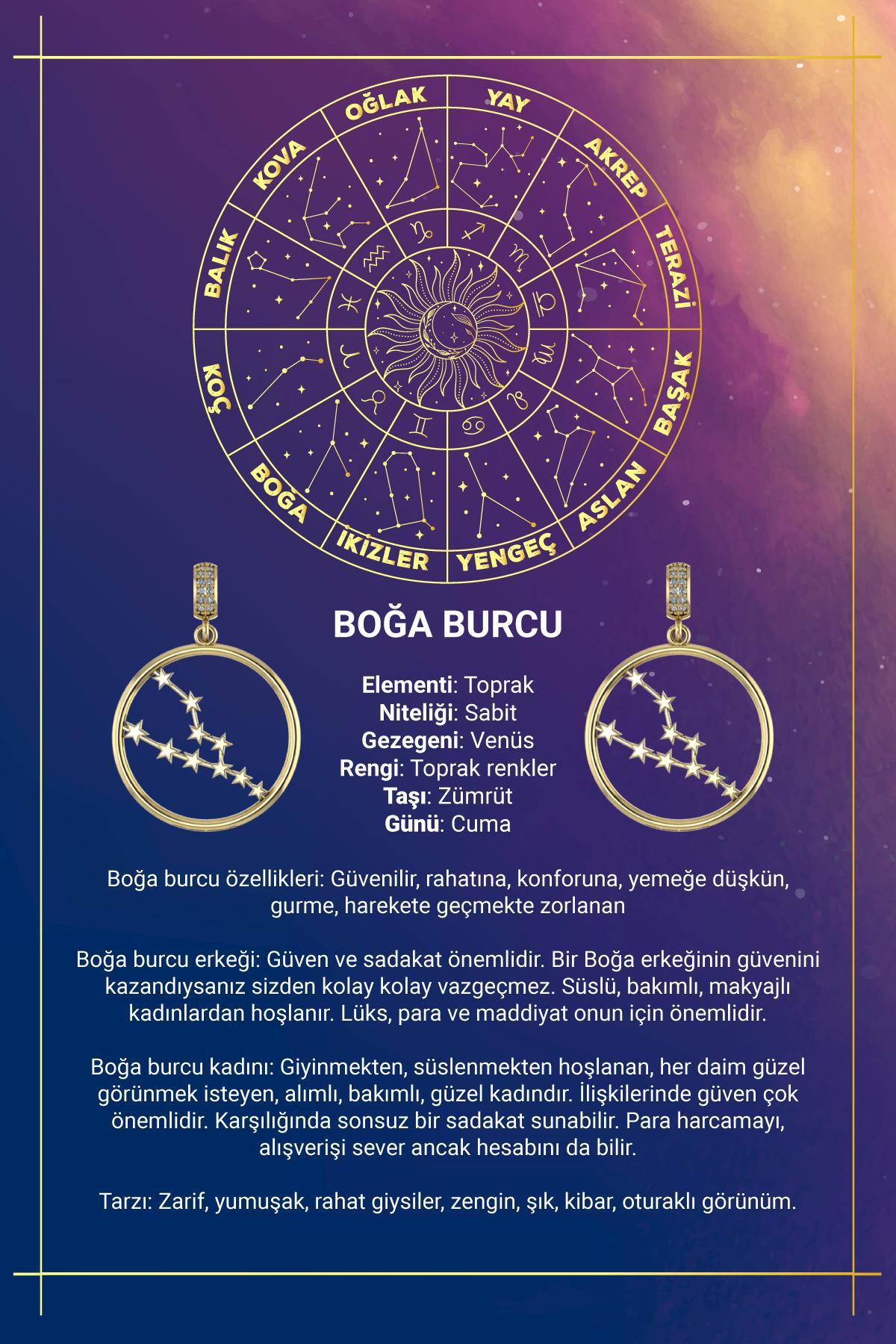 14 Ayar Altın Boğa Burcu Kolye Ucu Burç Yıldız Haritası - Fiyonk Kuyumculuk (1)