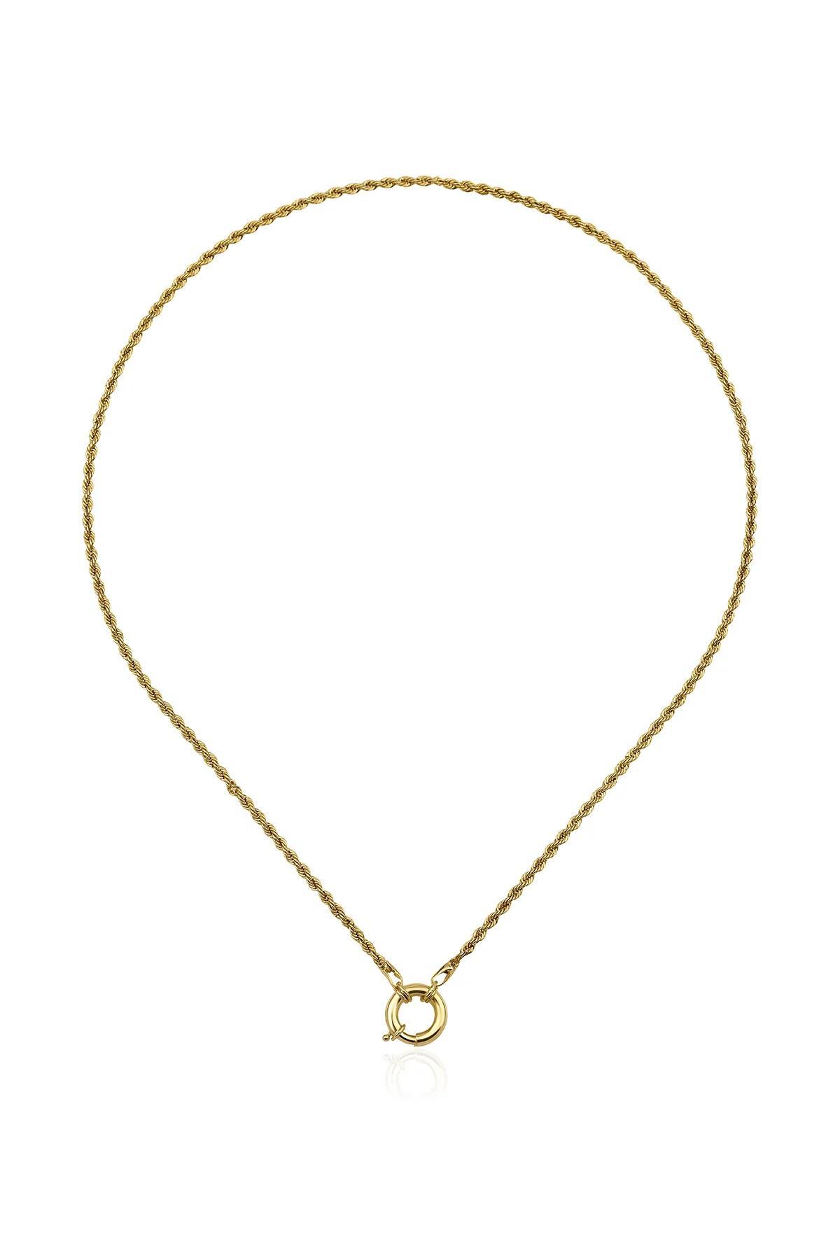 14 Ayar Altın Burgu Halat Zincir Kolye 2.20 mm - Fiyonk Kuyumculuk