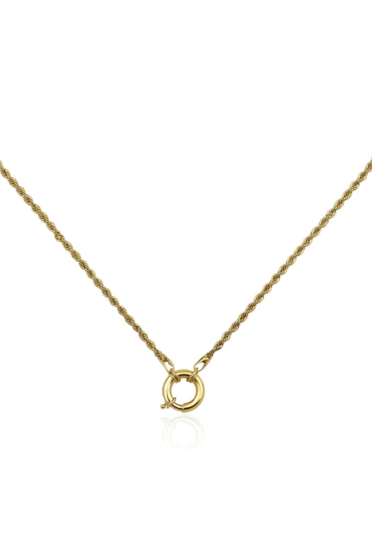 14 Ayar Altın Burgu Halat Zincir Kolye 2.20 mm - Fiyonk Kuyumculuk (1)