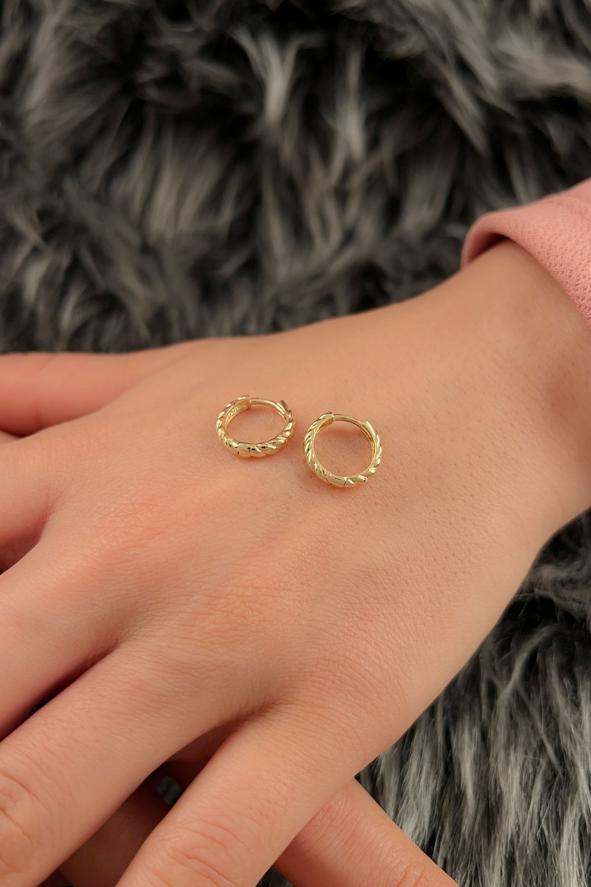 14 Ayar Altın Halat Burgu Küpe Orta - Fiyonk Kuyumculuk (1)