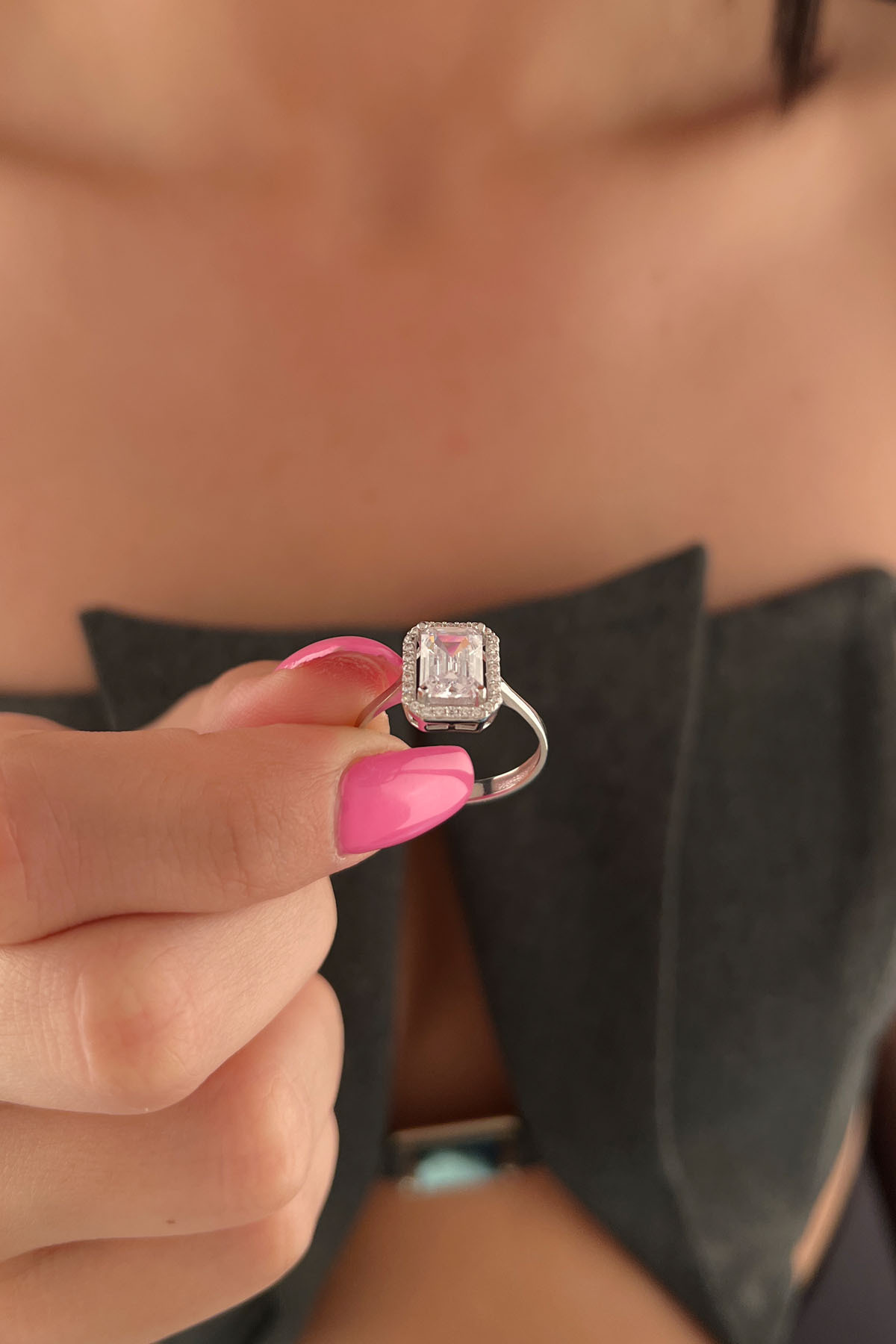 14 Ayar Altın Büyük Baget Yüzük - Fiyonk Kuyumculuk (1)