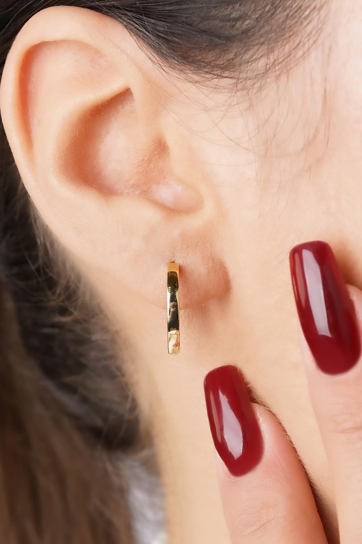 14 Ayar Altın Büyük Düz Halka Küpe - Fiyonk Kuyumculuk (1)