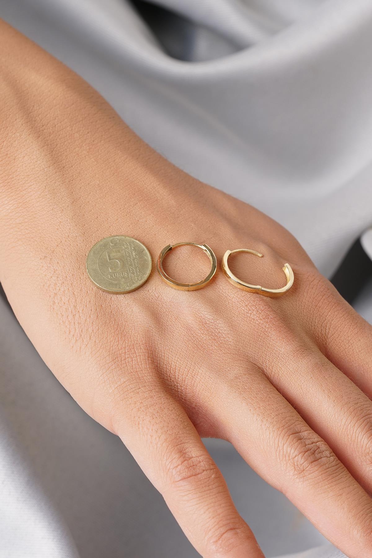 14 Ayar Altın Büyük Düz Halka Küpe - Fiyonk Kuyumculuk (1)