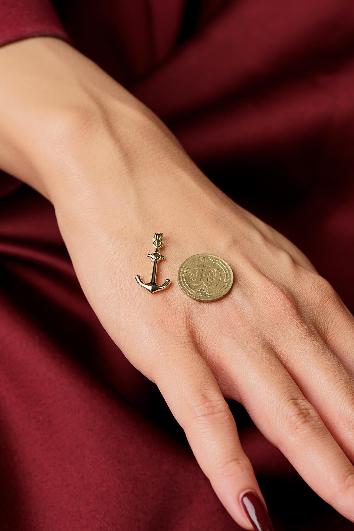 14 Ayar Altın Çapa Kolye Ucu - Fiyonk Kuyumculuk (1)