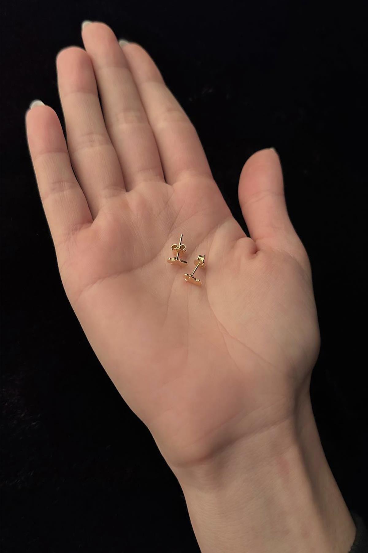 14 Ayar Altın Casper Objeli Küpe - Fiyonk Kuyumculuk (1)