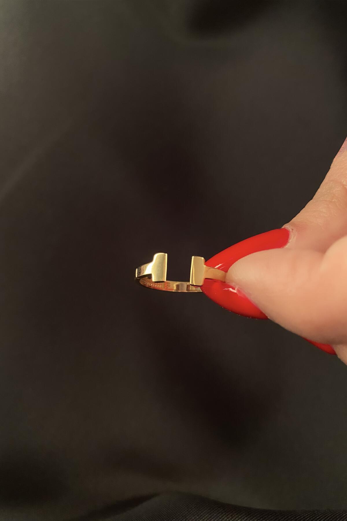 14 Ayar Altın Çift Başlı Yüzük - Fiyonk Kuyumculuk (1)