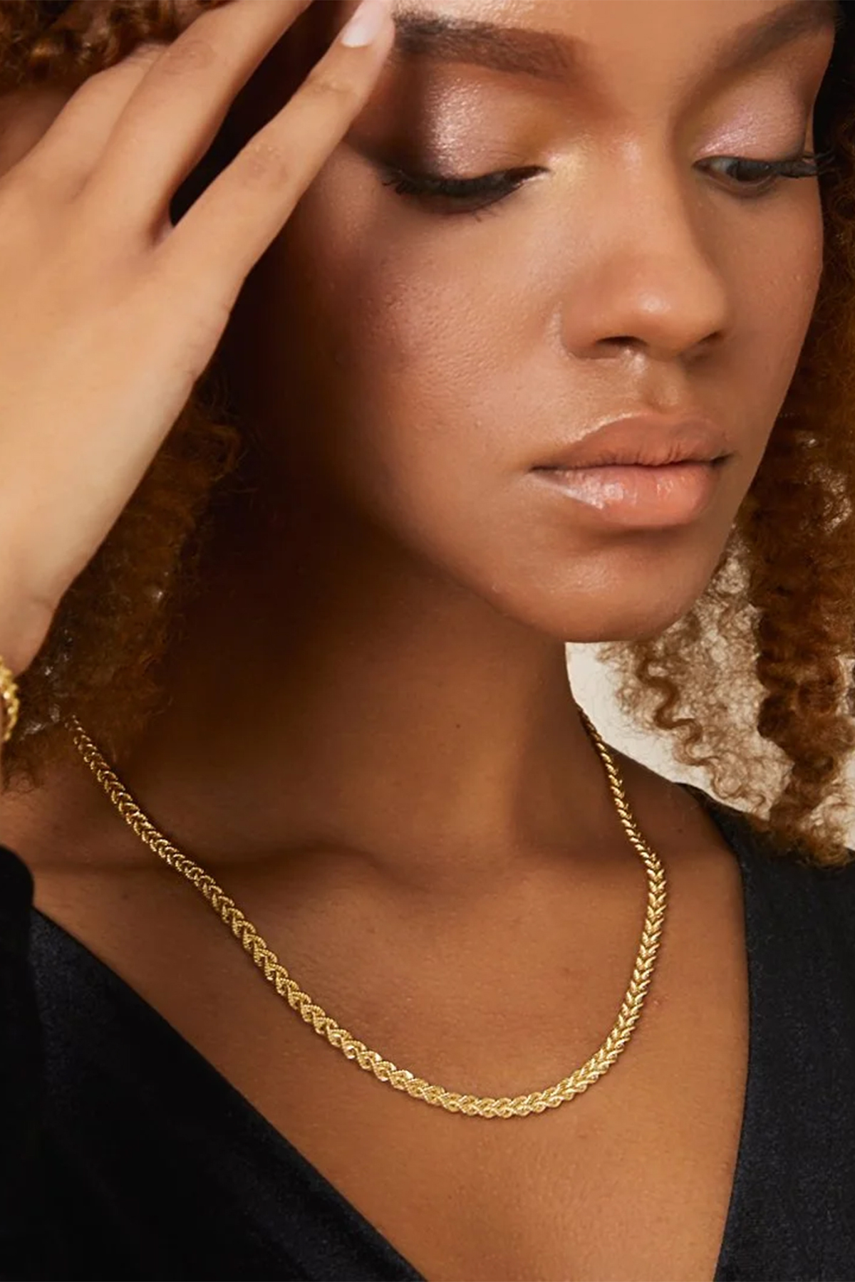 14 Ayar Altın Çift Halat Zincir Kolye - Fiyonk Kuyumculuk