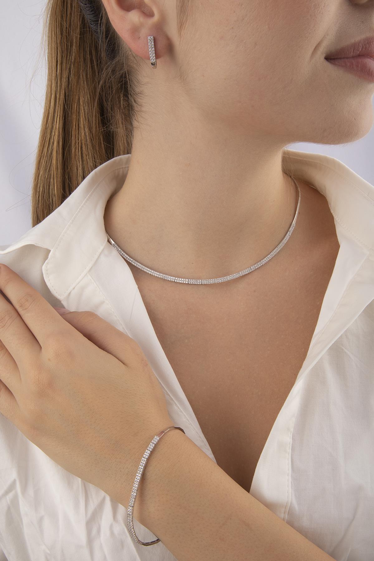 14 Ayar Altın Çift Sıra Su Yolu Set - Fiyonk Kuyumculuk