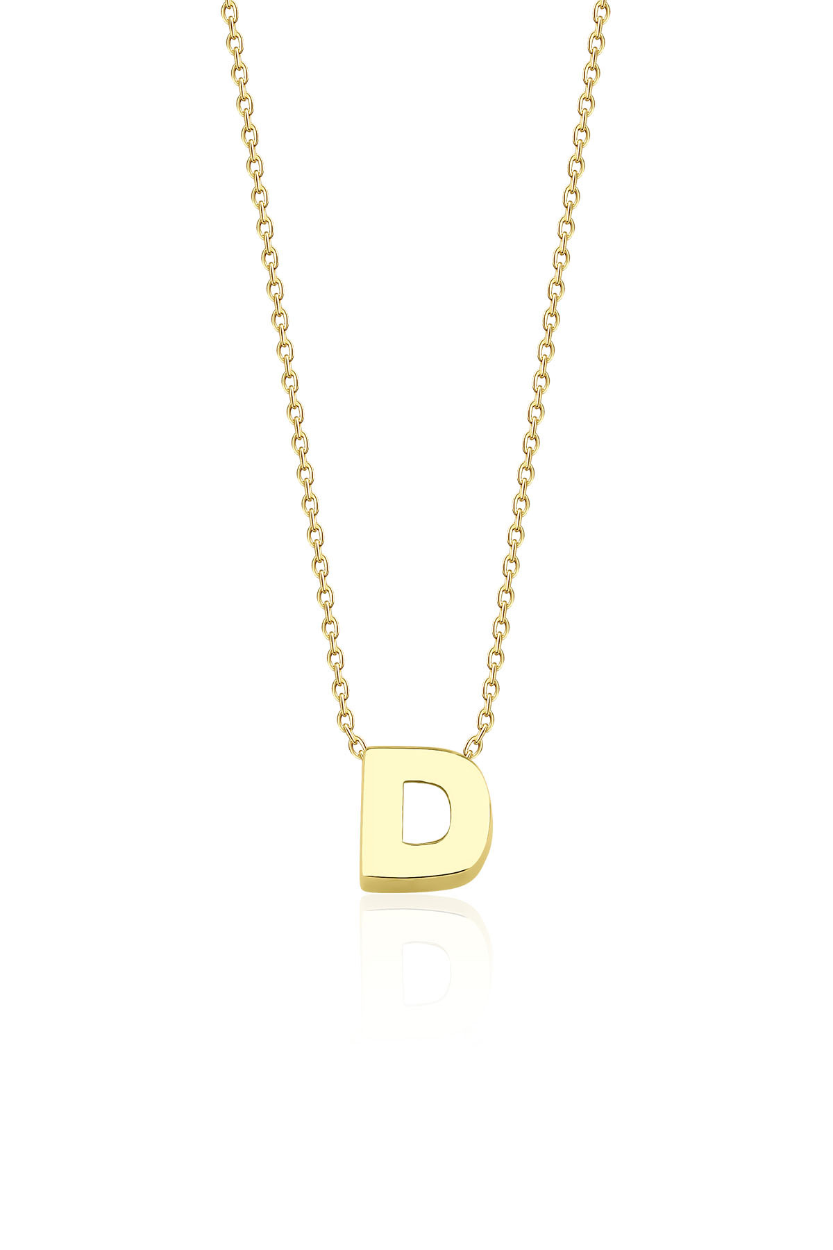 14 Ayar Altın D Harfli Kolye