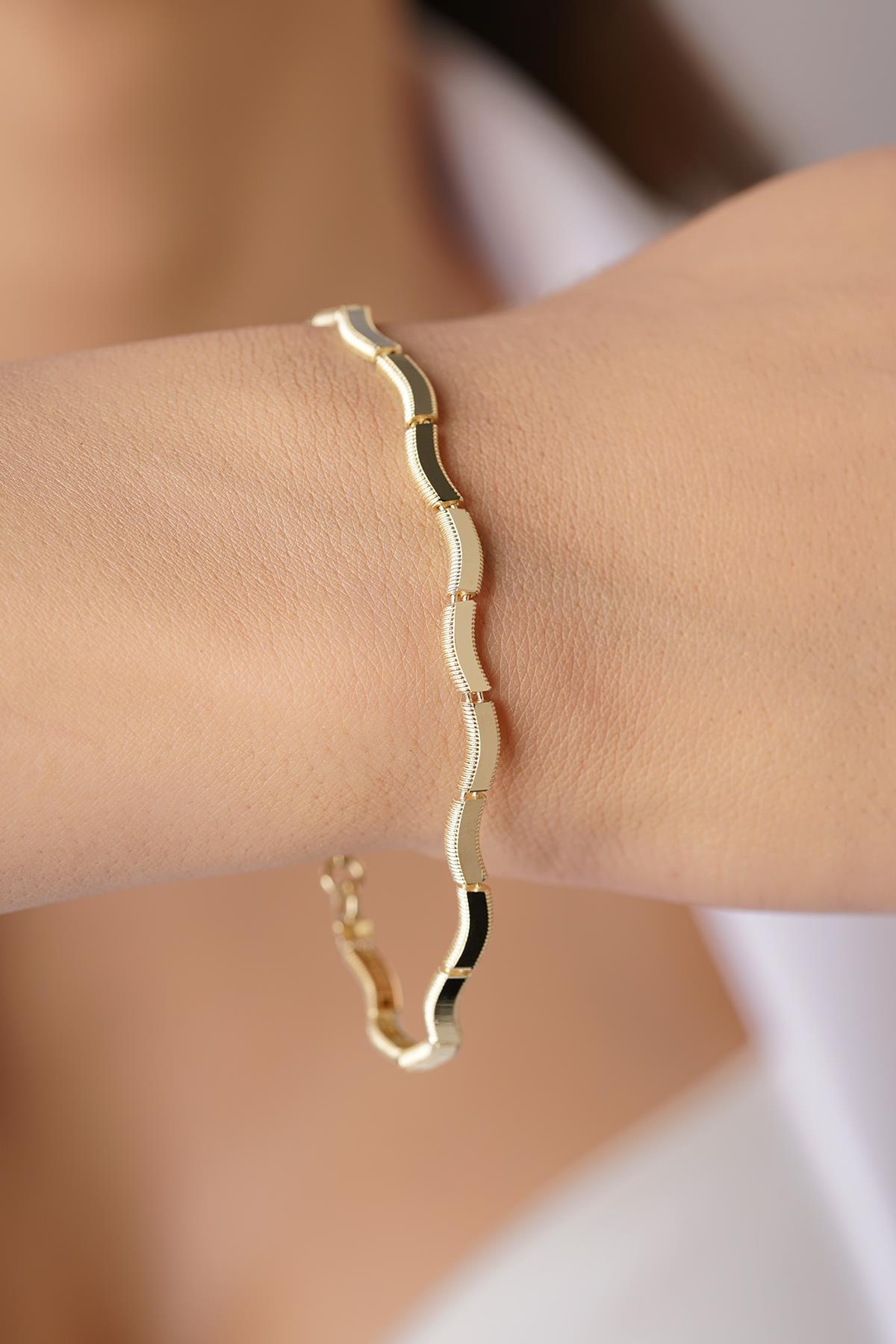 14 Ayar Altın Dalgalı Ajda Set - Fiyonk Kuyumculuk (1)