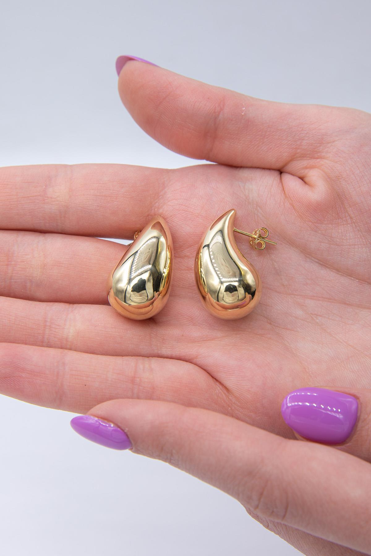 14 Ayar Altın Damla Küpe - Fiyonk Kuyumculuk (1)