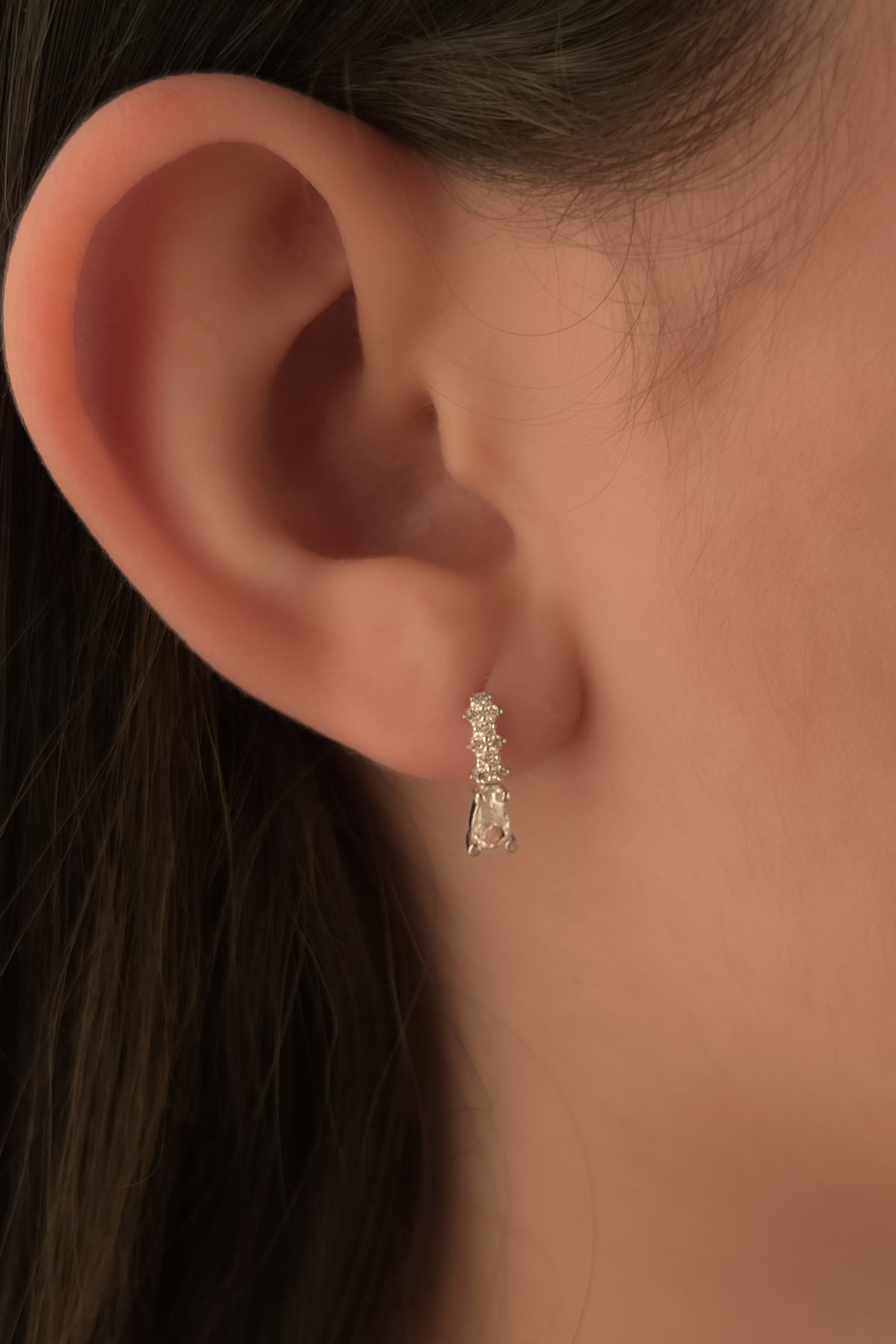 14 Ayar Altın Damla Taş Küpe - Fiyonk Kuyumculuk (1)