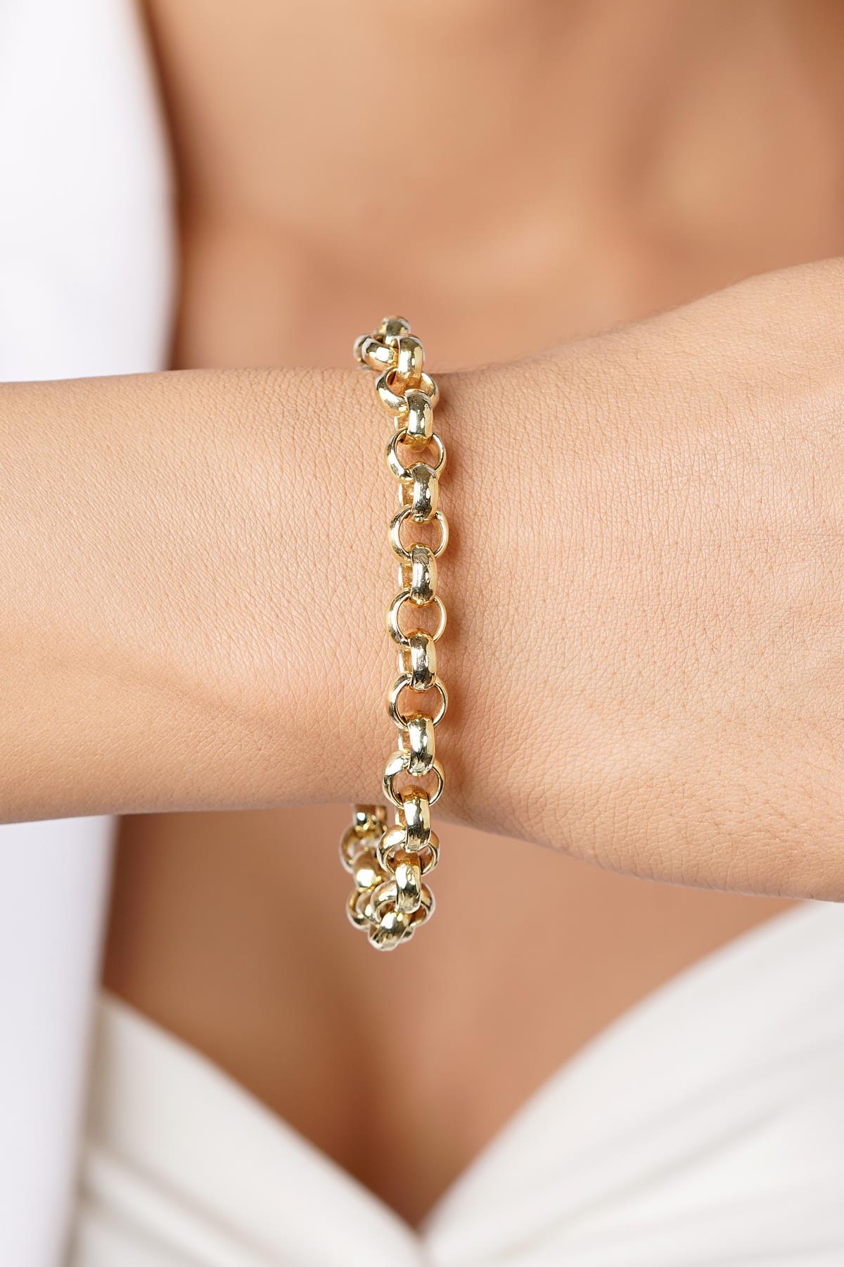 14 Ayar Altın Doch Bileklik 7.40 mm - Fiyonk Kuyumculuk (1)