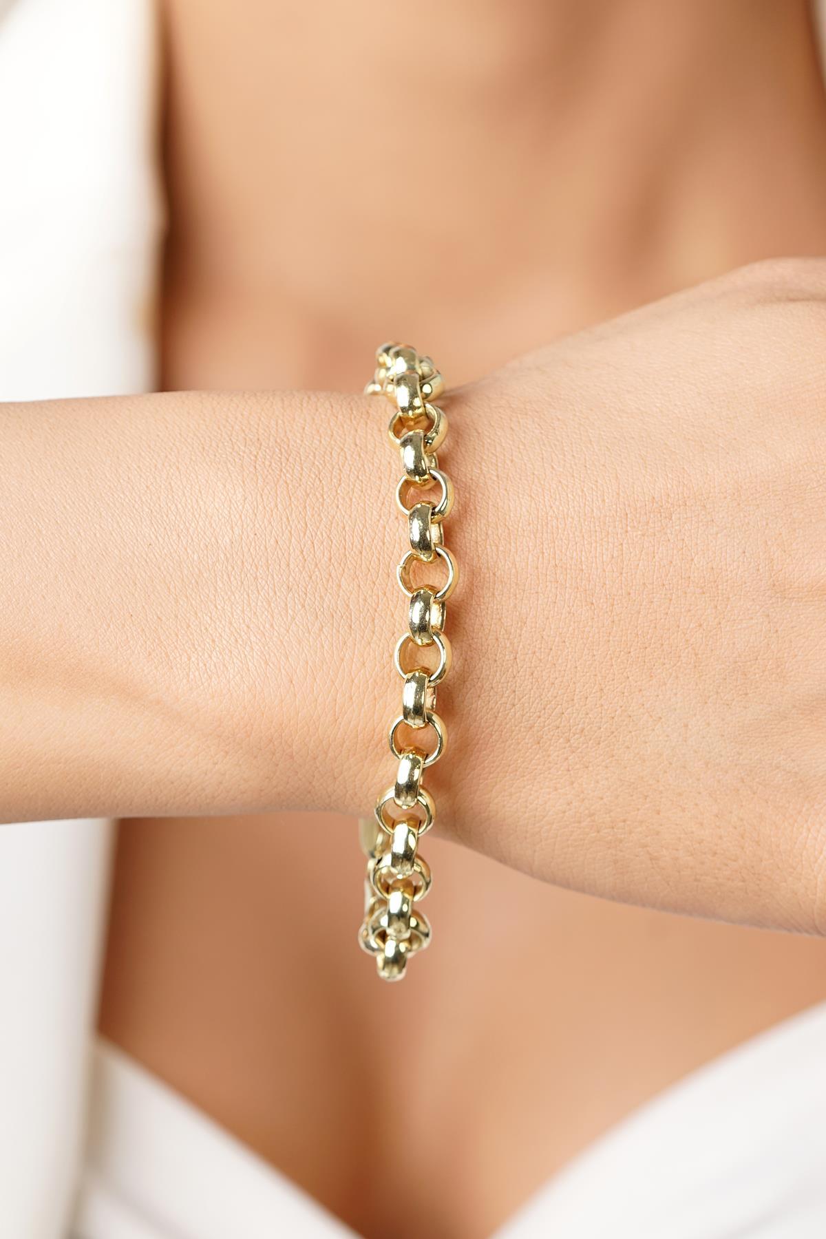 14 Ayar Altın Doch Zincir Bileklik 7.80 mm - Fiyonk Kuyumculuk (1)