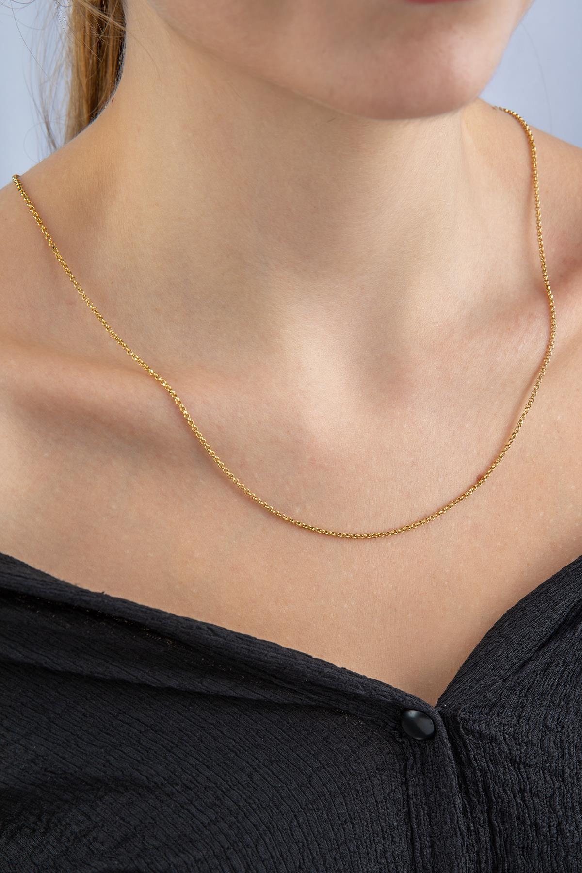 14 Ayar Altın Doch Zincir Kolye 1.70 mm - Fiyonk Kuyumculuk