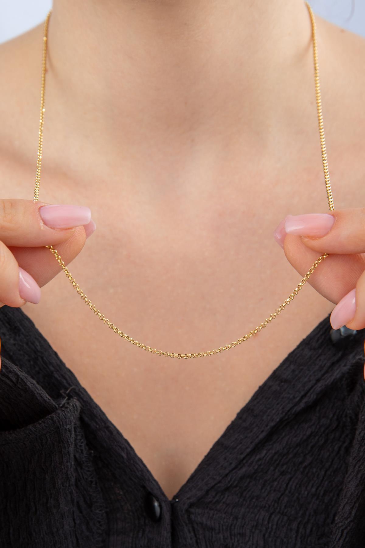 14 Ayar Altın Doch Zincir Kolye 1.70 mm - Fiyonk Kuyumculuk (1)