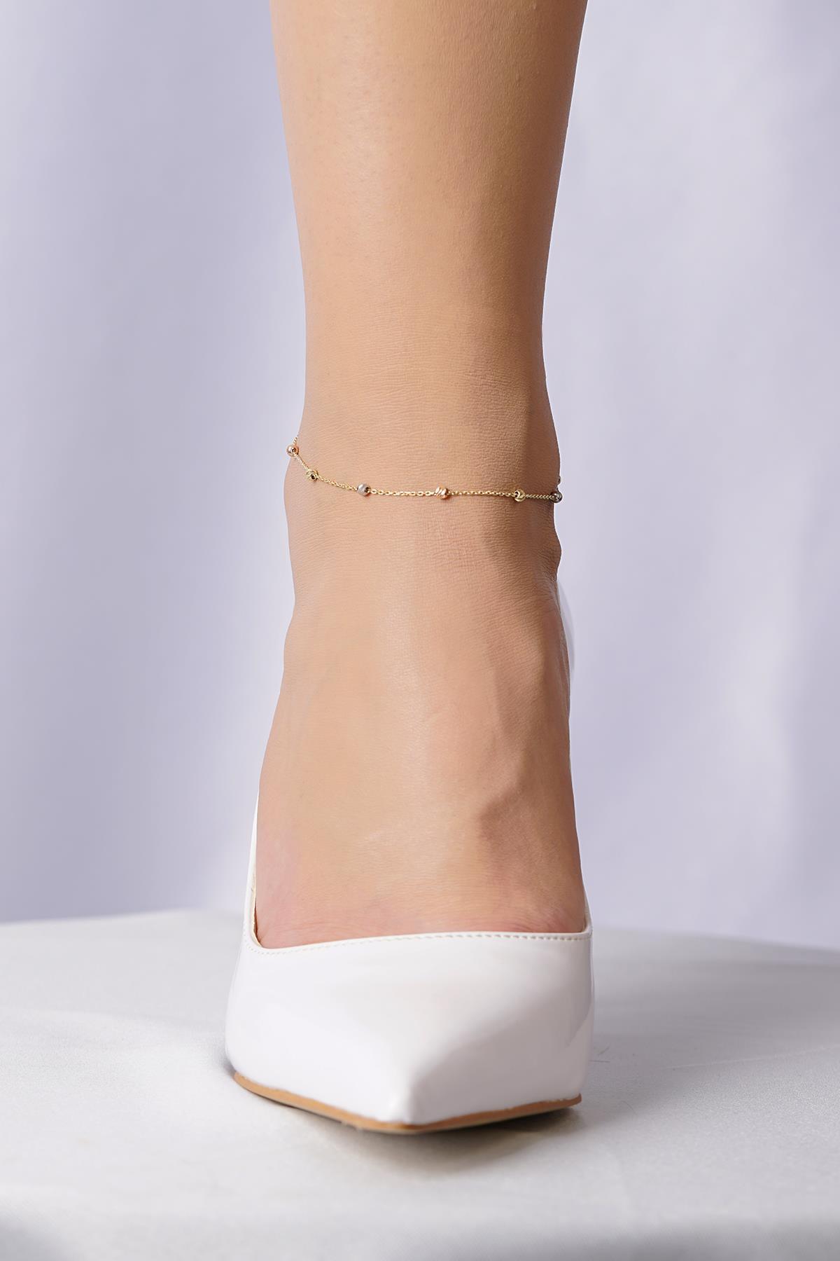 14 Ayar Altın Dorika Toplu Halhal - Fiyonk Kuyumculuk